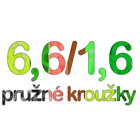 6,6/1,6 pružné kroužky - Barva: Černá, Velikost balení: 50ks/bal