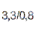 3,3/0,8