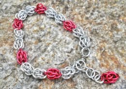 Sweet pea náramek - červená