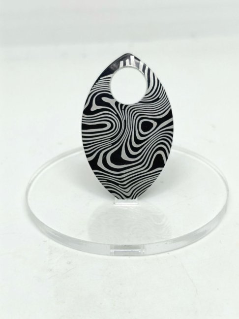 Šupiny velké s gravírováním - damašek