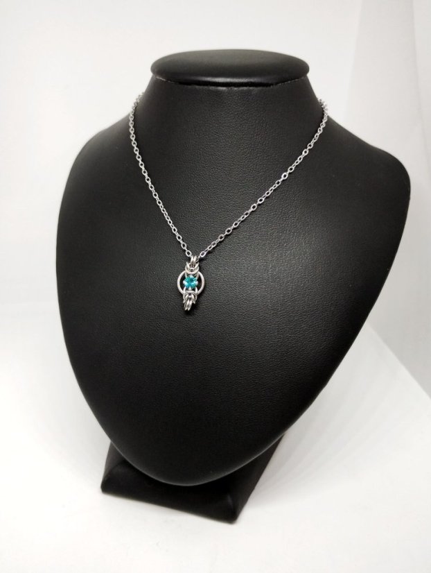 Přívěsek montees se šatony - Barva šatonů: Blue zircon